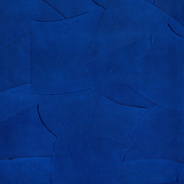Hand Combed Plaster Yves Blue 5013950 by Schumacher Designer Wallpaper David Kaihoi - Swanky Fabrics -
