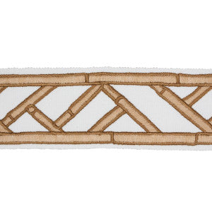 Schumacher Trim Bamboo Trellis Tape Sesame 81740