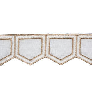 Schumacher Trim Honeycomb Ivory 81750