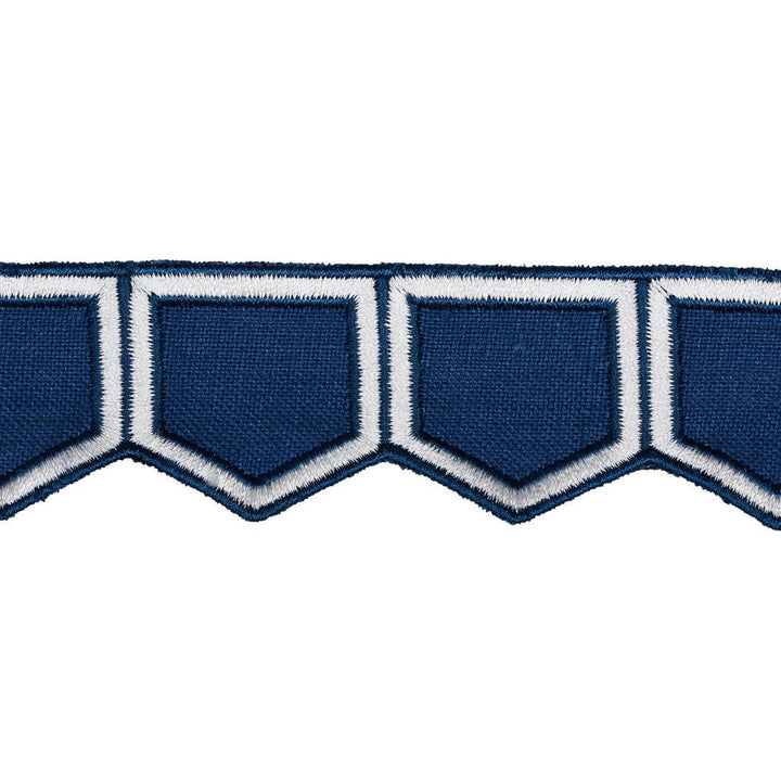 Honeycomb Blue 81751 by Schumacher Designer Trim David Kaihoi - Swanky Fabrics -