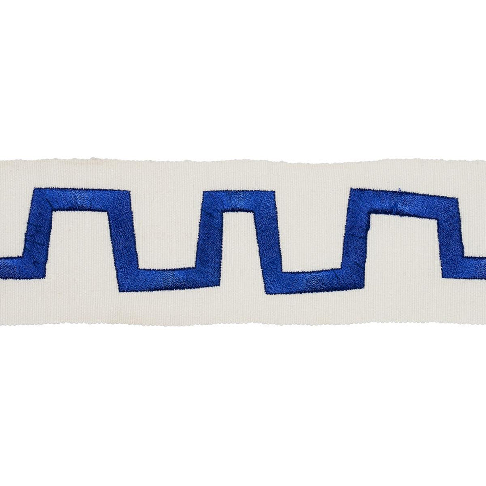 Corbu Tape Blue 81771 by Schumacher Designer Trim David Kaihoi 2.5" - Swanky Fabrics -