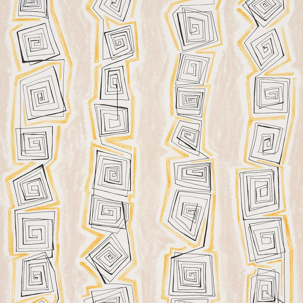 Taboo Warm Beige 5014210 by Schumacher Designer Wallpaper Backdrop 27.0" - Swanky Fabrics -