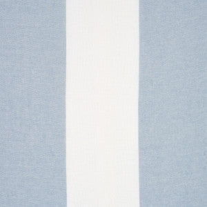 Schumacher Fabric Vista Linen Stripe Casement Sky And White 67943