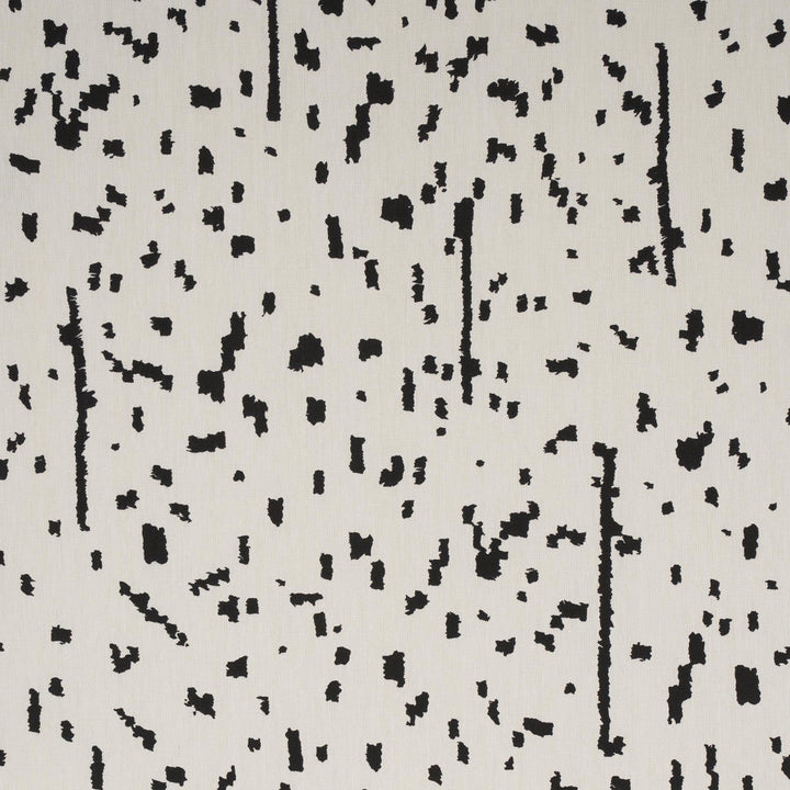 Bespotted Black 180311 by Schumacher Designer Fabric New Wave: Black & White 27.0" - Swanky Fabrics -
