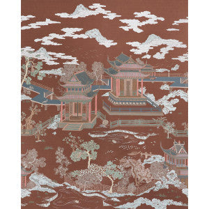 Schumacher Wallpaper Coromandel Cinnabar 5014161