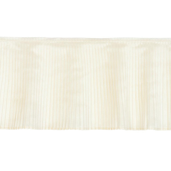Botticelli Silk Ruffle Bone 81790 by Schumacher Designer Trim Miles Redd 0.15" - Swanky Fabrics -