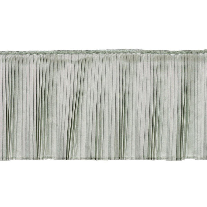 Botticelli Silk Ruffle Mineral 81791 by Schumacher Designer Trim Miles Redd 0.15" - Swanky Fabrics -