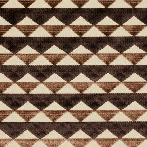 Schumacher Fabric Ridge Line Velvet Brown 81821