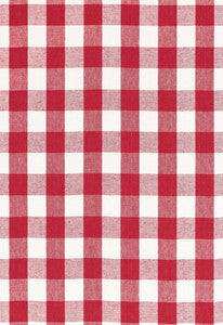 Schumacher Fabric Key West Check Cherry 68011