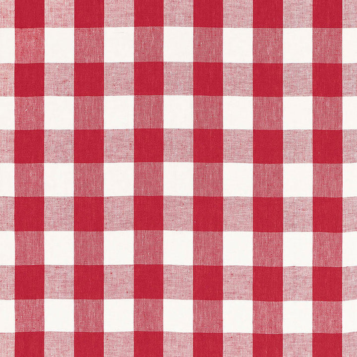 Key West Check Cherry 68011 by Schumacher Designer Fabric CALYPSO PLAIDS & CHECKS See Sample INDIA MEDIUM DUTY </p><p>Repeat: Horizontal: 4 1/8" (10CM) and Vertical: 4 1/8" (10CM) 54" WIDE (137CM) - Swanky Fabrics -
