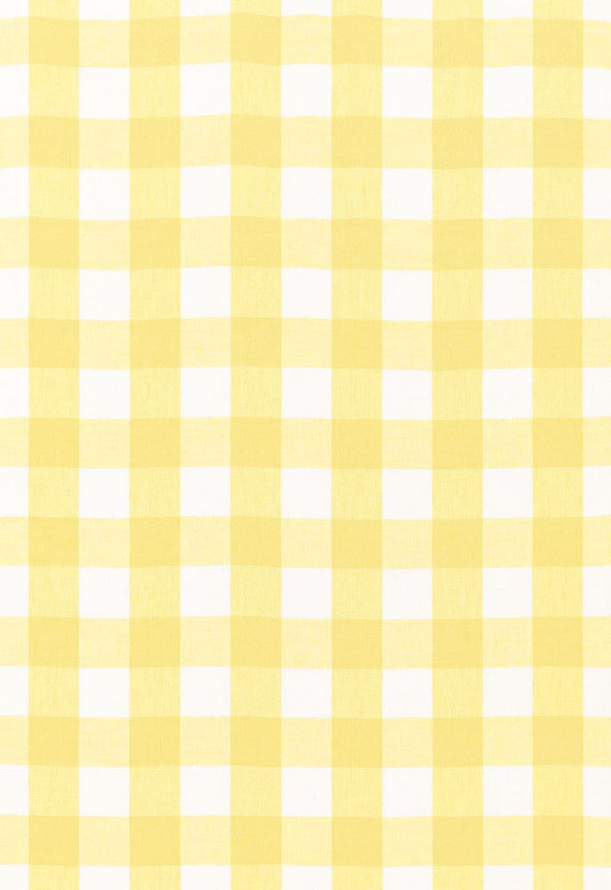 Key West Check Sunflower 68013 by Schumacher Designer Fabric Calypso 100% Linen Martindale 8,000 Horizontal: 4.125 and Vertical: 4.125 54 - Swanky Fabrics -
