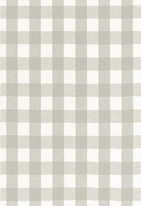 Schumacher Fabric Key West Check Zinc 68018