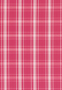 Schumacher Fabric Belize Plaid Azalea 68092