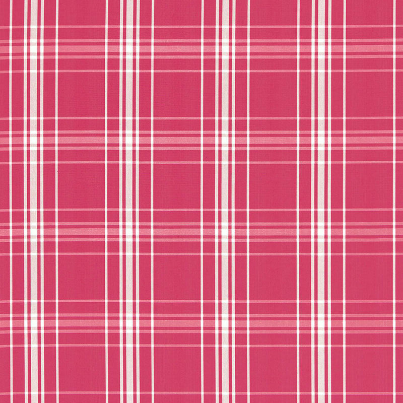 Belize Plaid Azalea 68092 by Schumacher Designer Fabric CALYPSO PLAIDS & CHECKS See Sample INDIA MEDIUM DUTY </p><p>Repeat: Horizontal: 6" (15CM) and Vertical: 6" (15CM) 54 3/4" WIDE (139CM) - Swanky Fabrics -