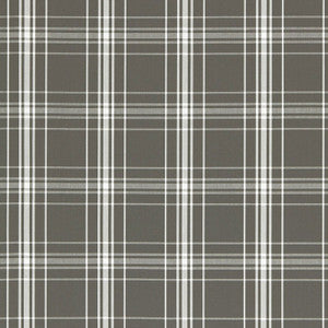 Schumacher Fabric Belize Plaid Charcoal 68094