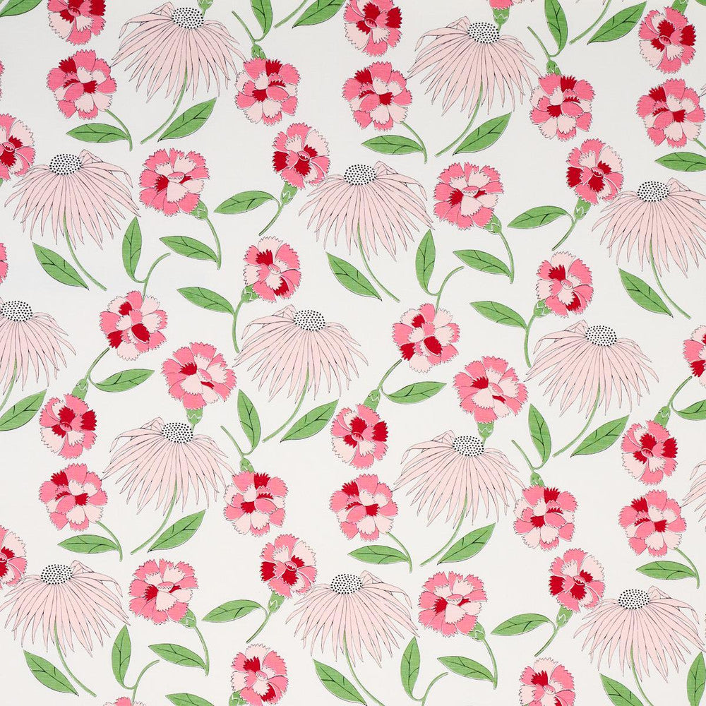 Bouquet Toss Pepper Berry 177853 by Schumacher Designer Fabric Full Bloom 13.5" - Swanky Fabrics -