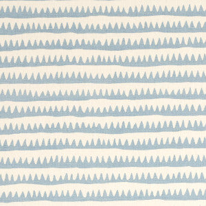 Schumacher Fabric Corfu Hand Printed Stripe Sky 177975