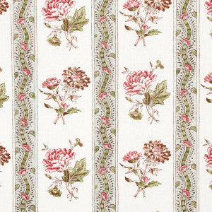 Schumacher Fabric Ariana Floral Stripe Chelsea Garden 180243
