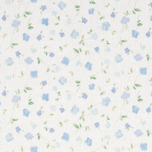 Schumacher Fabric Bloomwind Performance Linen Blue 180431