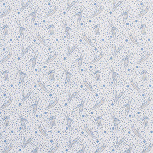 Schumacher Fabric Rabbit High Performance Print Blue 180440