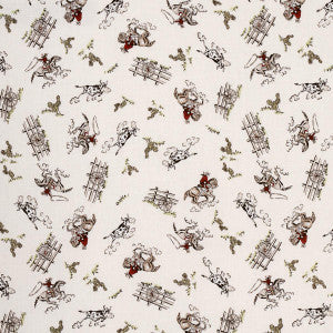Schumacher Fabric Wild West Performance Linen Cream 180460
