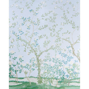 Schumacher Wallpaper Madame De Pompadour Blue 5008544