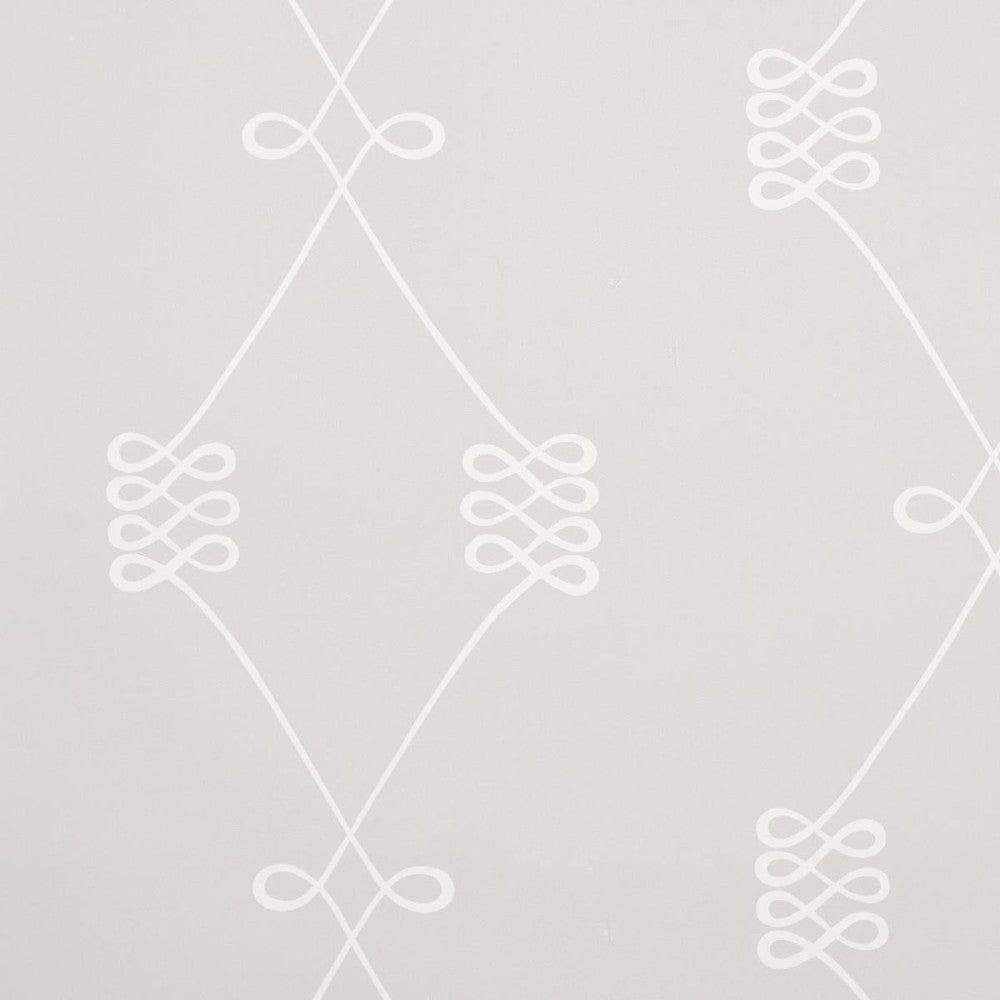 Nicolette White On Grey 5013831 by Schumacher Designer Wallpaper Full Bloom 10.25" - Swanky Fabrics -