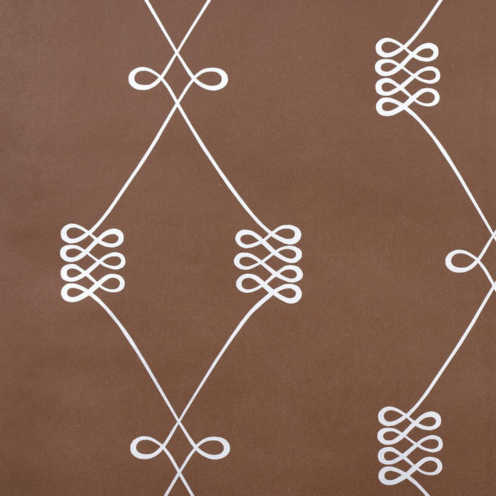 Nicolette Silver On Brown 5013832 by Schumacher Designer Wallpaper Full Bloom 10.25" - Swanky Fabrics -