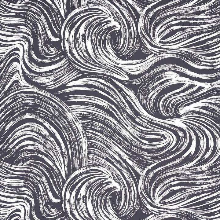 Shio Carbon 5013853 by Schumacher Designer Wallpaper Full Bloom 27.0" - Swanky Fabrics -