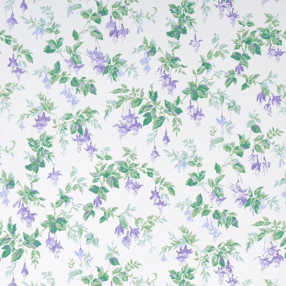 Garden Gate Violet 5013870 by Schumacher Designer Wallpaper Full Bloom 13.5" - Swanky Fabrics -