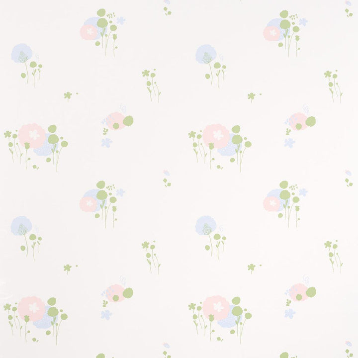 Pom Pom Forest Ivory 5014061 by Schumacher Designer Wallpaper Marie-Chantal 13.5" - Swanky Fabrics -