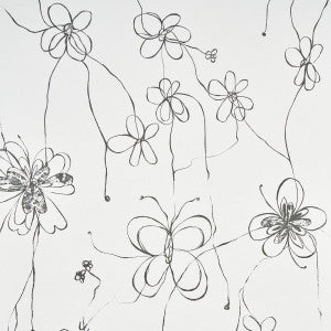 Schumacher Wallpaper Come Back As A Flower Soft Black 5014090