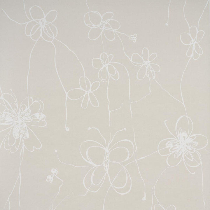 Come Back As A Flower Light Neutral 5014092 by Schumacher Designer Wallpaper Hera Ford 54.0" - Swanky Fabrics -
