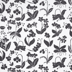 Schumacher Wallpaper Orchids Have Dreams Soft Black 5014100