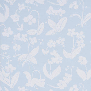 Schumacher Wallpaper Orchids Have Dreams Sky 5014101