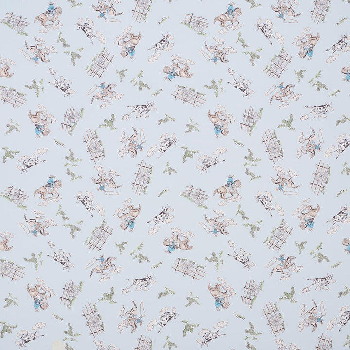 Wild West Blue 5014121 by Schumacher Designer Wallpaper Marie-Chantal 26.0" - Swanky Fabrics -