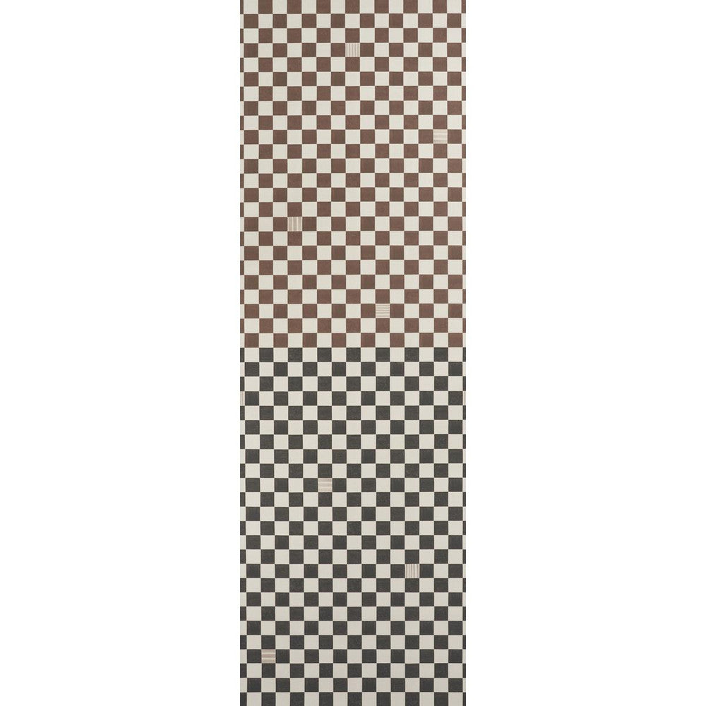 Gambit Panel Cocoa & Charcoal 5014263 by Schumacher Designer Wallpaper Backdrop 54.0" - Swanky Fabrics -