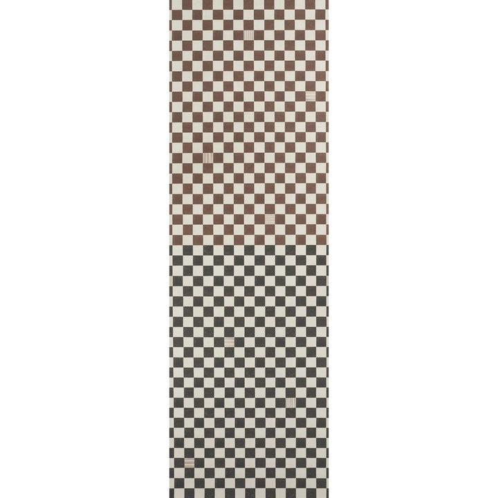 Gambit Panel Cocoa & Charcoal 5014263 by Schumacher Designer Wallpaper Backdrop 54.0" - Swanky Fabrics -