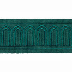 Schumacher Trim Arches Embroidered Tape Medium Emerald 70768