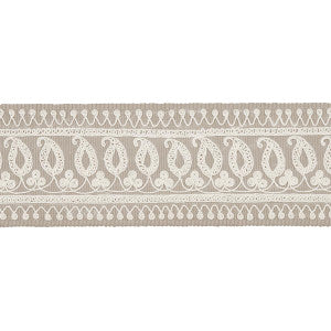 Schumacher Trim Paisley Embroidered Tape Sand 81231