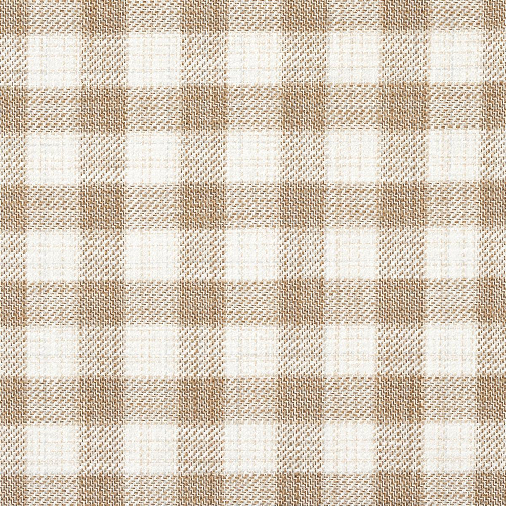 Martina Plaid Indoor/Outdoor Natural 81412 by Schumacher Designer Fabric Easy Elements 9.0" - Swanky Fabrics -
