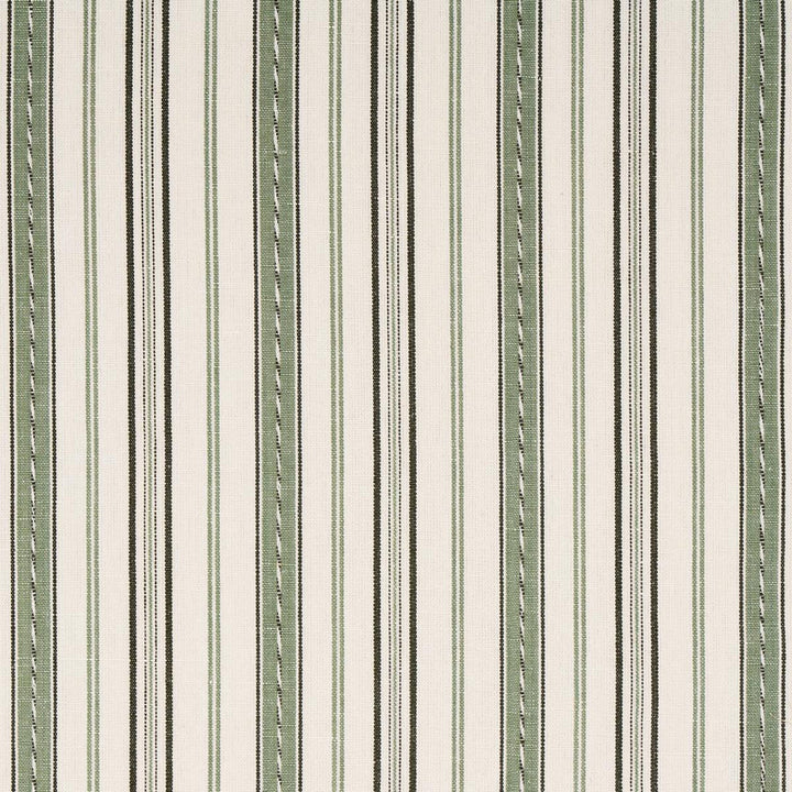 Lightfoot Stripe Moss 81442 by Schumacher Designer Fabric Williamsburg 3.33" - Swanky Fabrics -