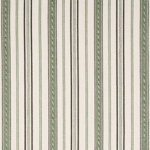 Schumacher Fabric Lightfoot Stripe Moss 81442