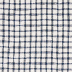 Schumacher Fabric Crawford Linen Check Indigo 81451