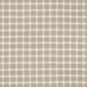 Schumacher Fabric Crawford Linen Check Flax 81453