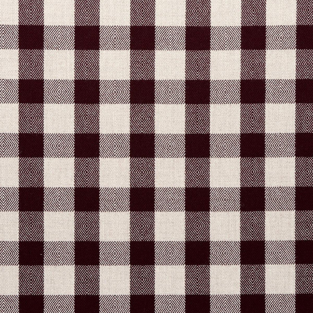 Galt Wool Check Plum 81613 by Schumacher Designer Fabric A Country Life 3.5" - Swanky Fabrics -