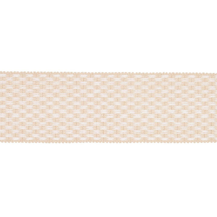 Crawford Check Tape Wide Coffee 81642 by Schumacher Designer Trim Williamsburg - Swanky Fabrics -