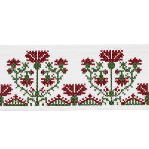 Schumacher Trim Custis Embroidered Tape Claret 81660