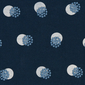Schumacher Fabric Taylor Embroidery Sky On Navy 81843