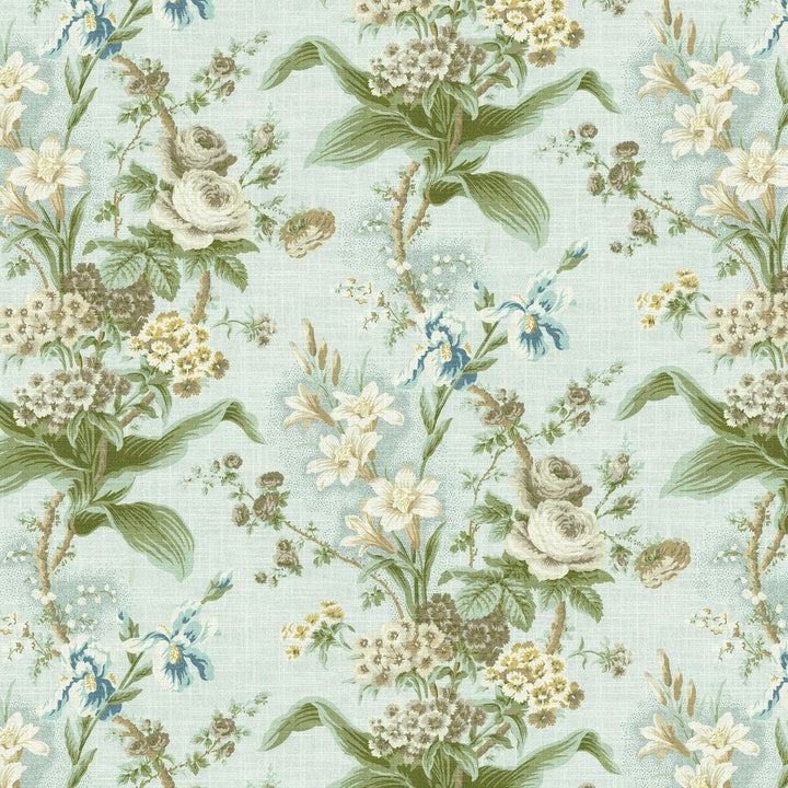 Lucinda Sky 682472 by WAVERLY Designer Fabric - 100% cotton Spain 57000 Horizontal: 27 and Vertical: 25.25 54  - Swanky Fabrics -